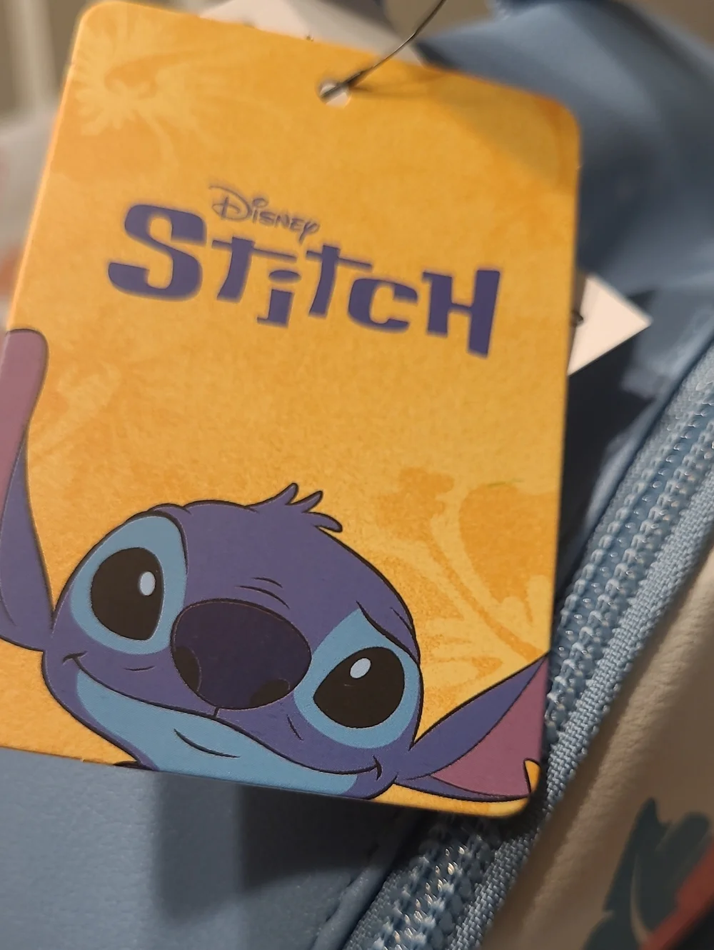 Disney Stitch Tropical Mini Backpack in Blue & White with Gold Accents